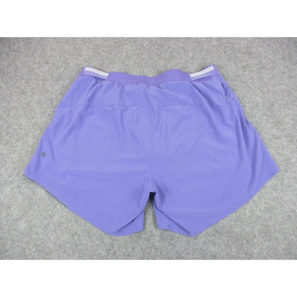 Lululemon Shorts Mens 2XL XXL Purple Fast Free Liner Running Pockets Reflective